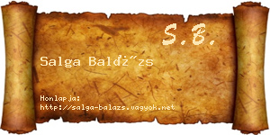 Salga Balázs névjegykártya